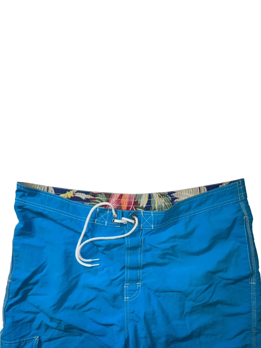 Polo Ralph Lauren Swim Trunks Men’s XL Blue Cargo Board Shorts Floral Lined
